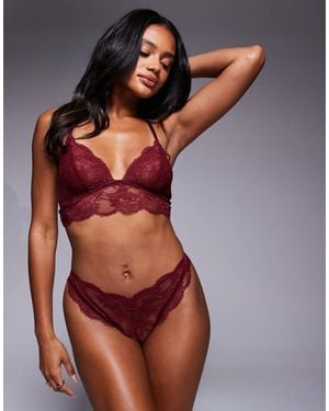 ASOS – lola – brasilianischer spitzenslip - Rot