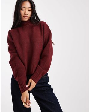 Threadbare High Neck Sweater - Red