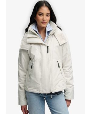 Superdry Hooded Arctic Windcheater Jacket - Natural