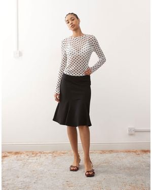 Weekday Midi Skirt With Slit - Natural