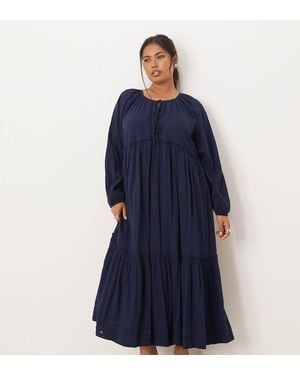 Nobody's Child Adley Boho Midi Dress - Blue