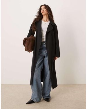 ASOS Waterfall Collar Trench Coat - Black
