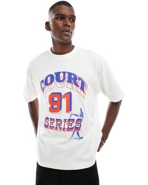 ASOS Oversized T-shirt With Sports Graphic - White