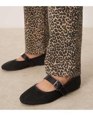 Asos Design Wide Fit Lou Mary Jane Ballets - Brown