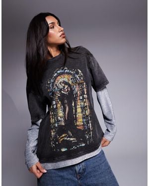 Liquor N Poker – oversize-t-shirt - Grau