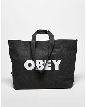 Obey – pigmentgefärbte tragetasche - Schwarz