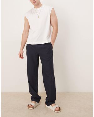 Mango – hose aus leinenmix - Natur