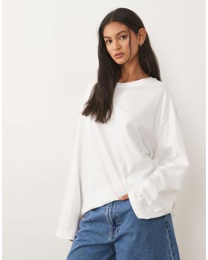ARKET Oversized Long Sleeve T-shirt - White