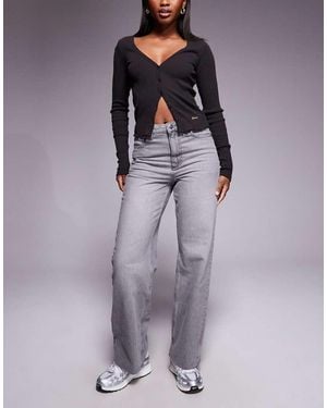 River Island Relaxed Straight Leg Jean - Purple