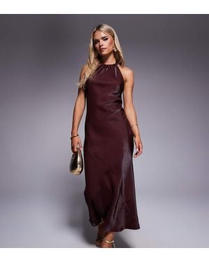River Island Halterneck Maxi Dress - Purple
