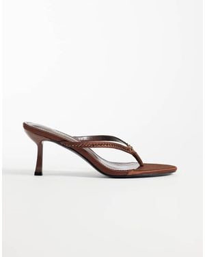 SIMMI Simmi London Iris Heeled Toe Post Sandals - Natural