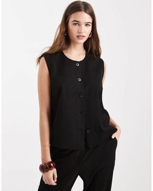 Object O-neck Waistcoat - Black