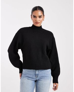Monki Knit Turtleneck Sweater - Black