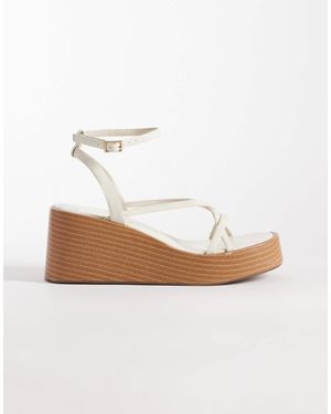 ASOS Thelma Minimal Strappy Wedges - White