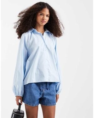 ASOS Oversized Bubble Sleeve Shirt - White