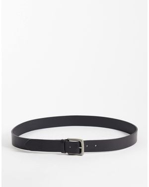 Jack & Jones Square Buckle Leather Belt - Black