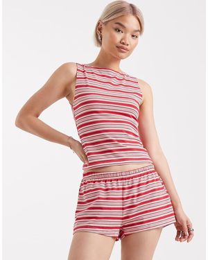 Edikted Glennon Striped Top - Red