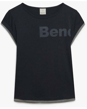 Bench x Superdry & Co Fitted Short Sleeve Layer T-Shirt - Blue