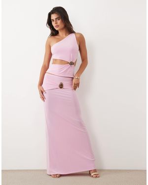 ASOS Co-Ord Maxi Skirt With Hardware Detail - Pink