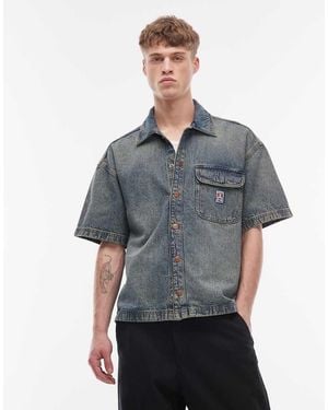 Wrangler Short Sleeve Resort Overshirt - Grey