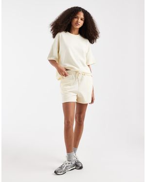 Pieces High Waist Sweat Shorts Co-Ord - Natural