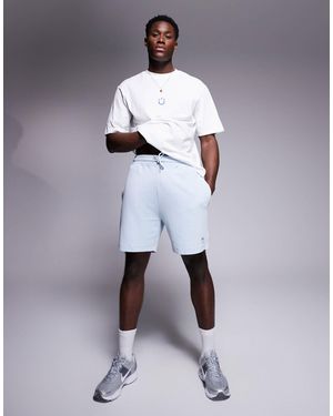 HUGO – locker geschnittene shorts aus jersey - Blau