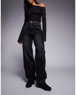 ICECREAM Distressed Running Dog Jeans - Black