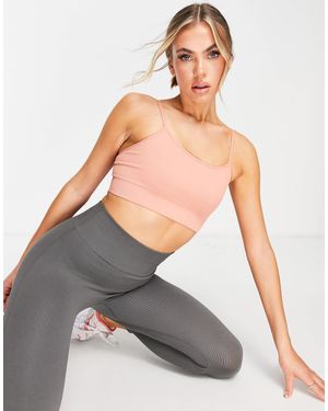 HIIT Seamless Rib Sports Bra - Gray
