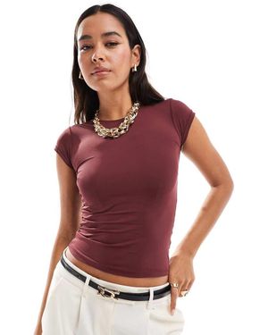 Pull&Bear Polyamide Short Sleeve Baby Tee - Red