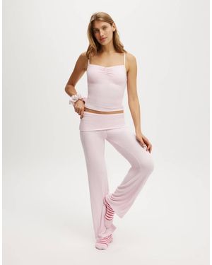 Cotton On Cotton On Sleep Recovery Roll Waist Pant - Pink