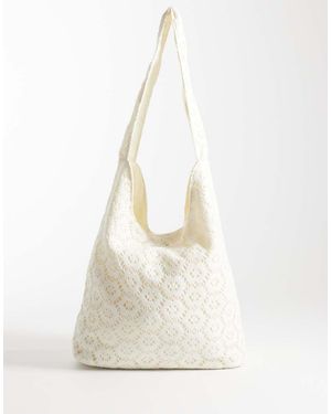 Glamorous Schoudertas Met Broderie - Wit