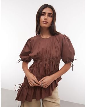 Collusion Bluse mit kanalnahtdetail - Braun