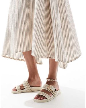 New Look Sandali Bassi Con Fascette - Neutro