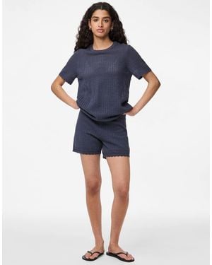 Pieces Short - Blauw