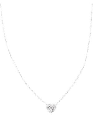 Lovisa Sterling Cubic Zirconia Halo Heart Pendant Necklace - White
