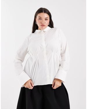 Vero Moda Cinched Waist Shirt - White