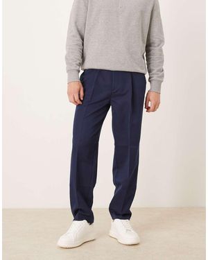 ASOS Smart Oversized Tapered Trousers - Blue