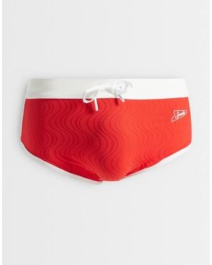 Speedo Jetstream Texture 3.5" Swim Brief - Red