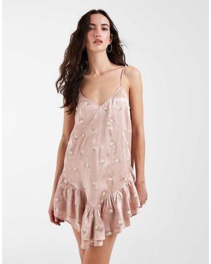 Muse Assembly Vestito Corto Bohémien - Rosa