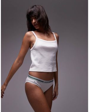 Lacoste Slip Bianchi Con Fascia Elastica Con Logo Centrale - Bianco