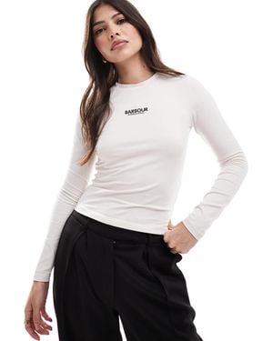 Barbour Myla Logo Long Sleeve T-Shirt - White