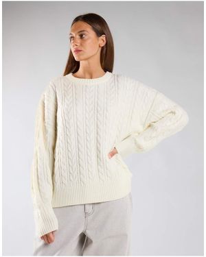 Glamorous Cable Knit Crew Neck Jumper - Natural