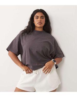 4505 Curve Lichte Katoenen Wafelshort Met Trekkoord - Bruin