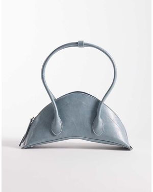 ASOS Structured Croissant Clutch Bag - Blue