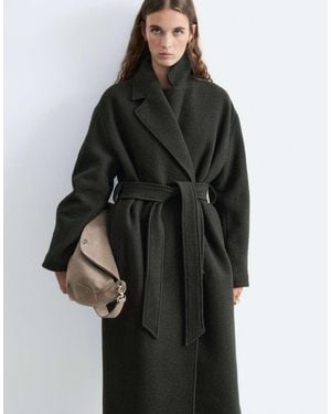 & Other Stories Belted Wool Coat - Black