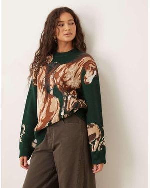 House Of Sunny Classic Wild Horses Jumper - Blue