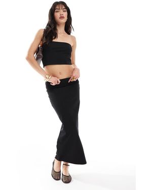 Threadbare Bandeau Top And Skirt Set - Black