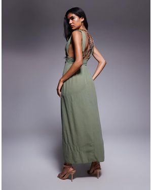 Trendyol Dropped Shoulders Maxi Dress - Gray