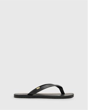 AllSaints Sydney Leather Thong Sandals - Black