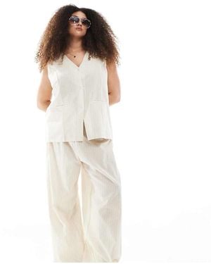 Esmee Curve Exclusive Beach Trouser Co-ord - White